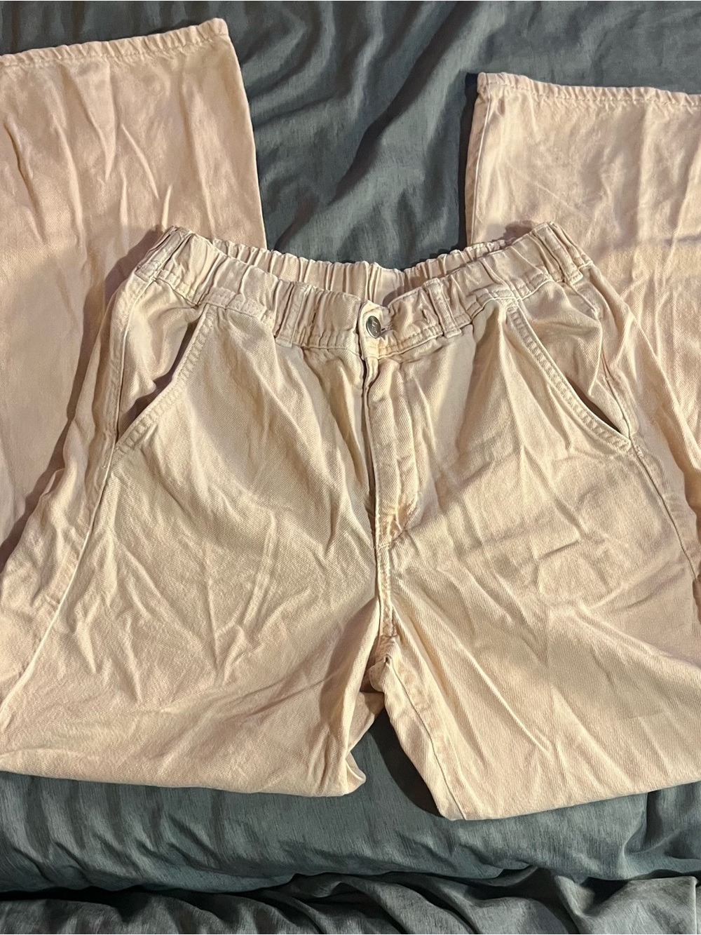 Pilcro Peach Wide-Leg Jeans with Elastic Waist - Picture 2 of 5